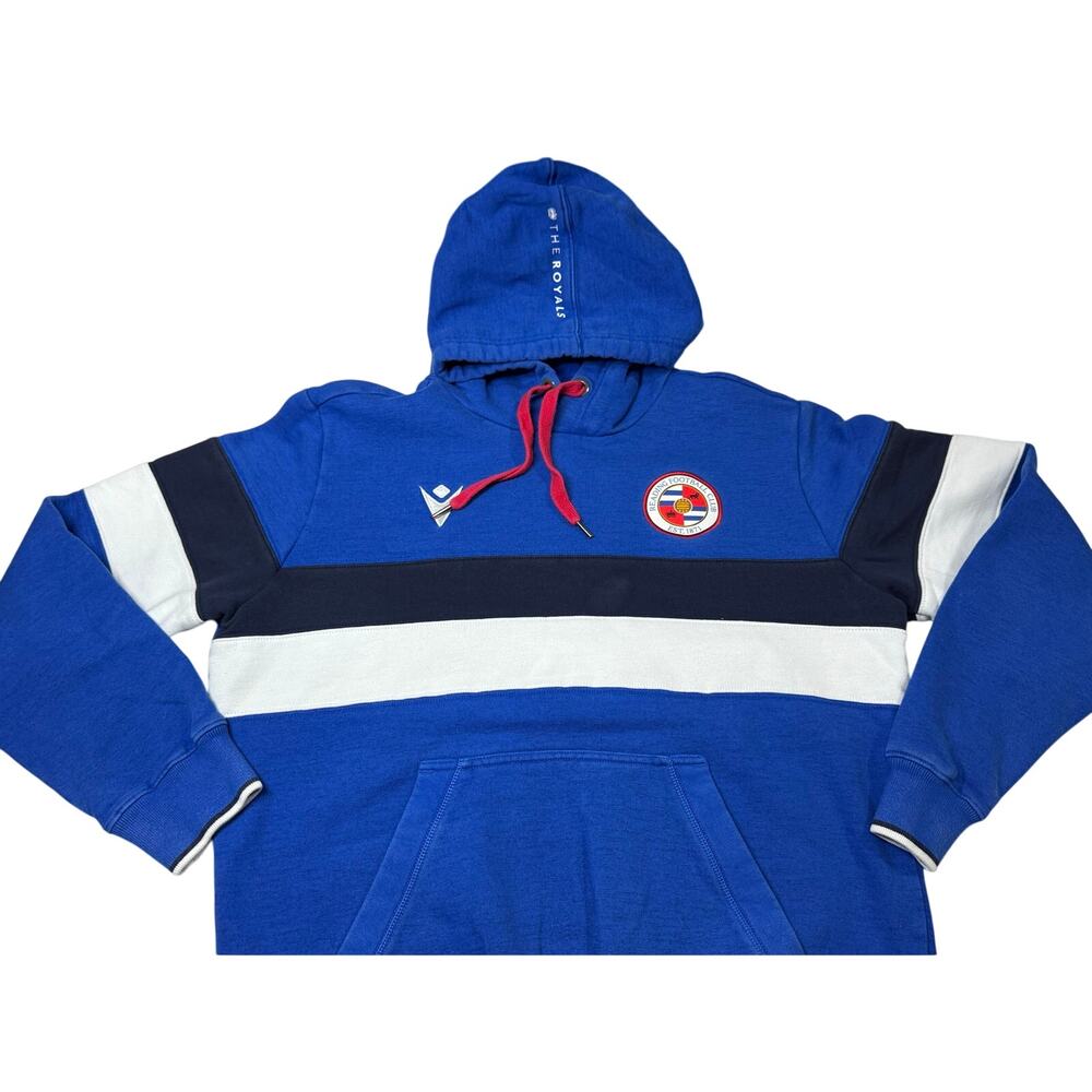 Macron Blue Hoodie Size XL Reading Football Club Vintage 21x25